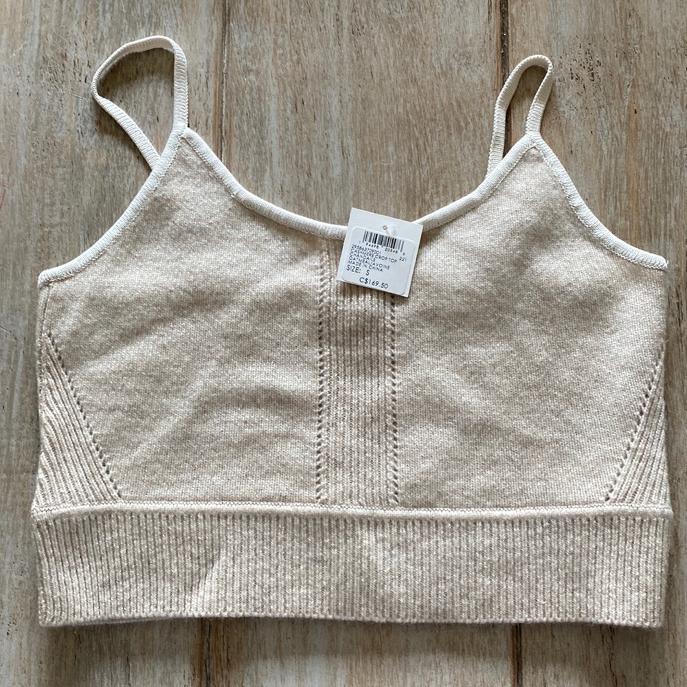 BNWT Club Monaco cashmere bralette size small